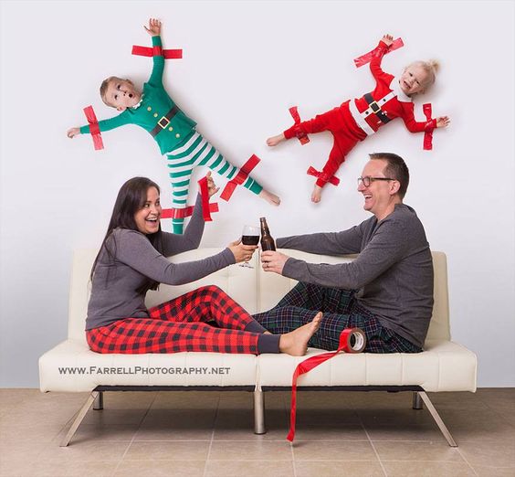 creative family christmas photos
