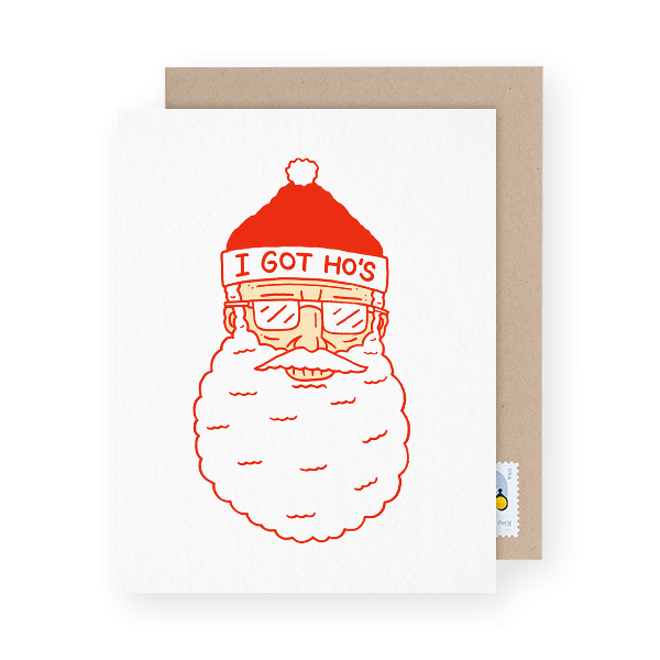 Purrfect christmas minimalistic pen and ink drawing christmas card